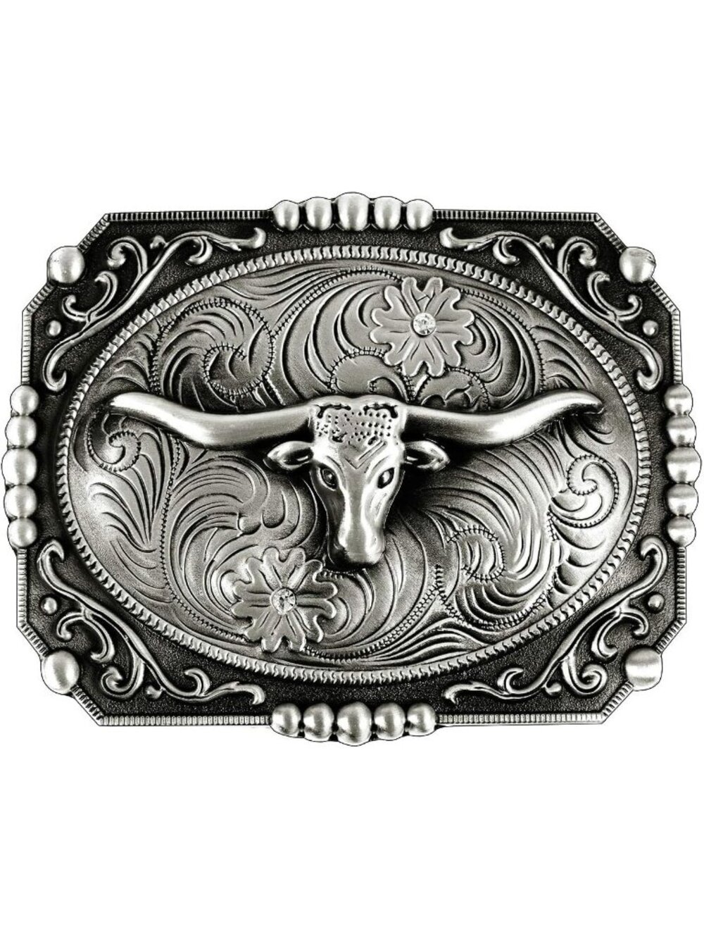 Women Cowboy Bull Western Cross Cowboy Prayer Belt Buckle Zinc Alloy